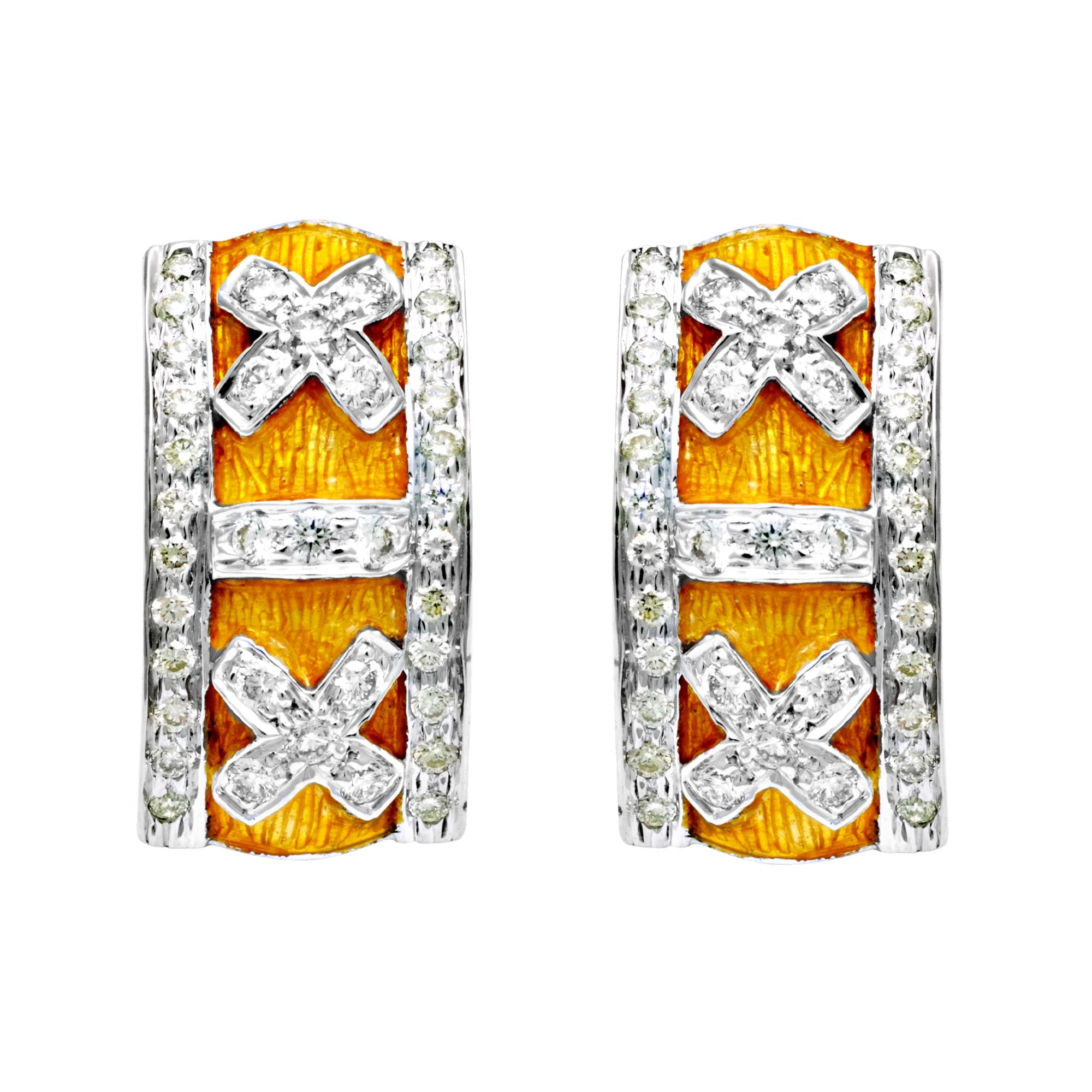 Earrings-Diamond (Enamel) (195ES) | Singhvi Jewels