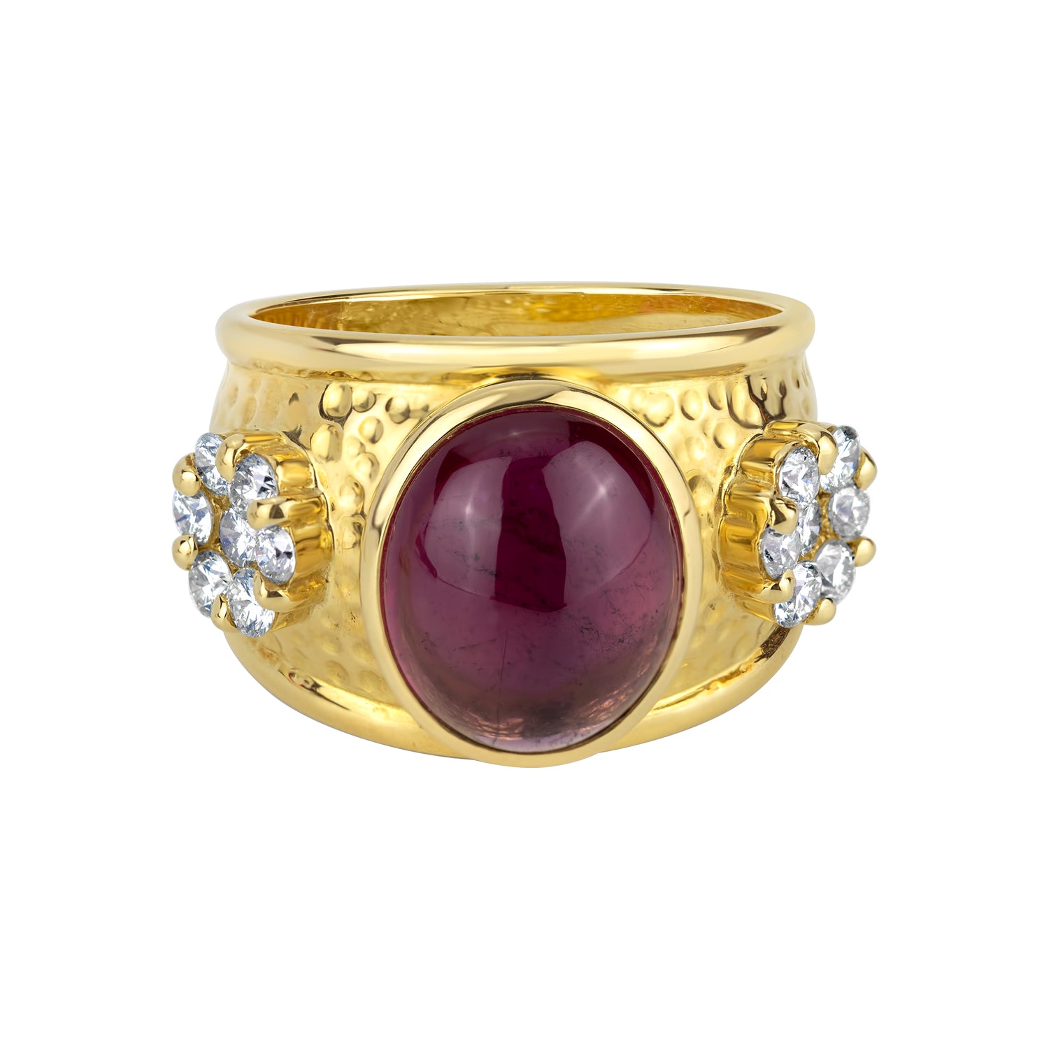 Ring- Rubellite And Diamond (1962D) | Singhvi Jewels