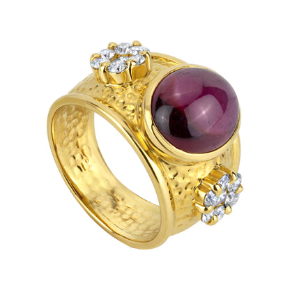 Ring - Rubellite and Diamond | Singhvi Jewels
