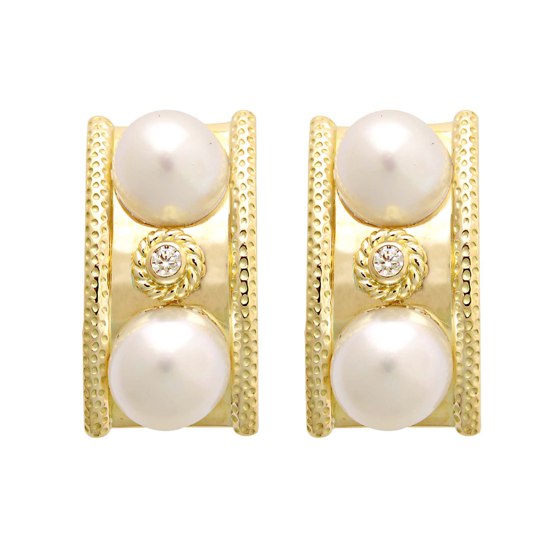 Earrings - South Sea Pearl and Diamond | Singhvi Jewels