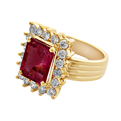 Ring - Rubellite And Diamond