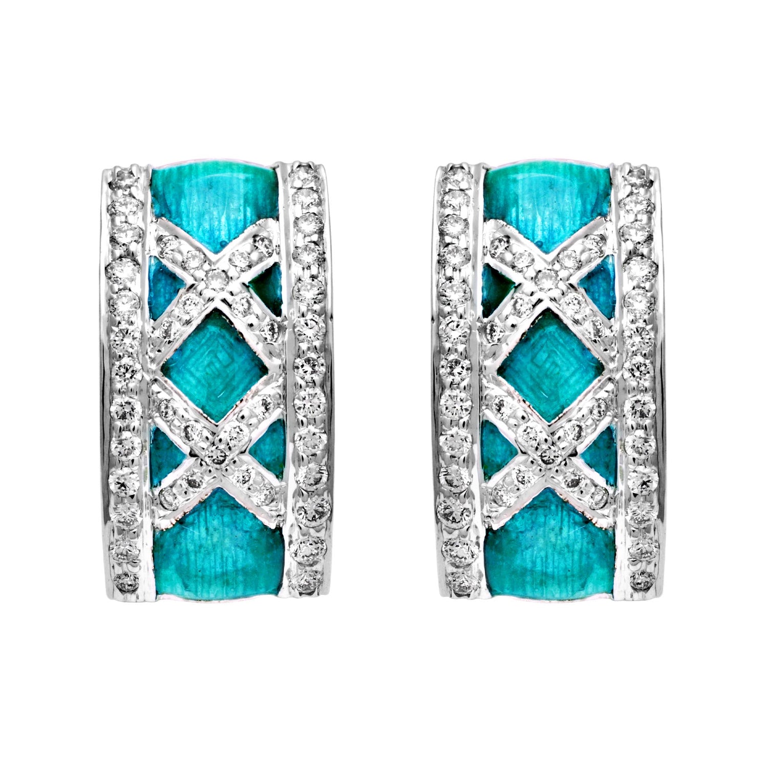 Earrings-Diamond (Enamel) (198BS) | Singhvi Jewels