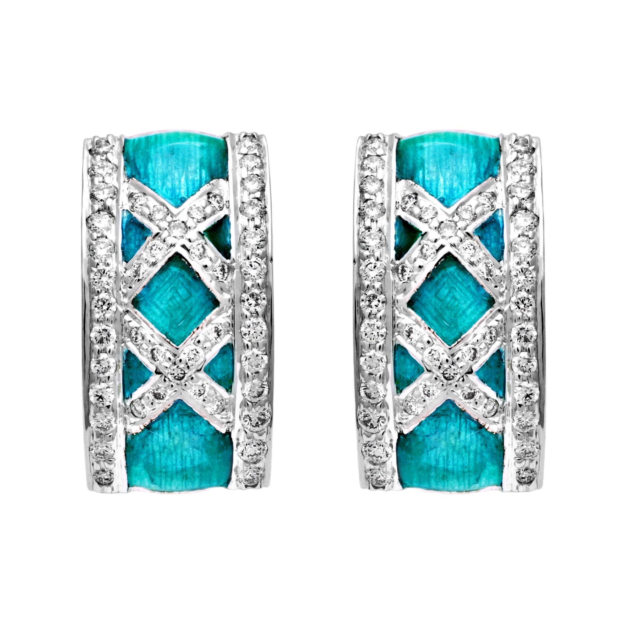 Earrings-Diamond (Enamel) (198BS) | Singhvi Jewels