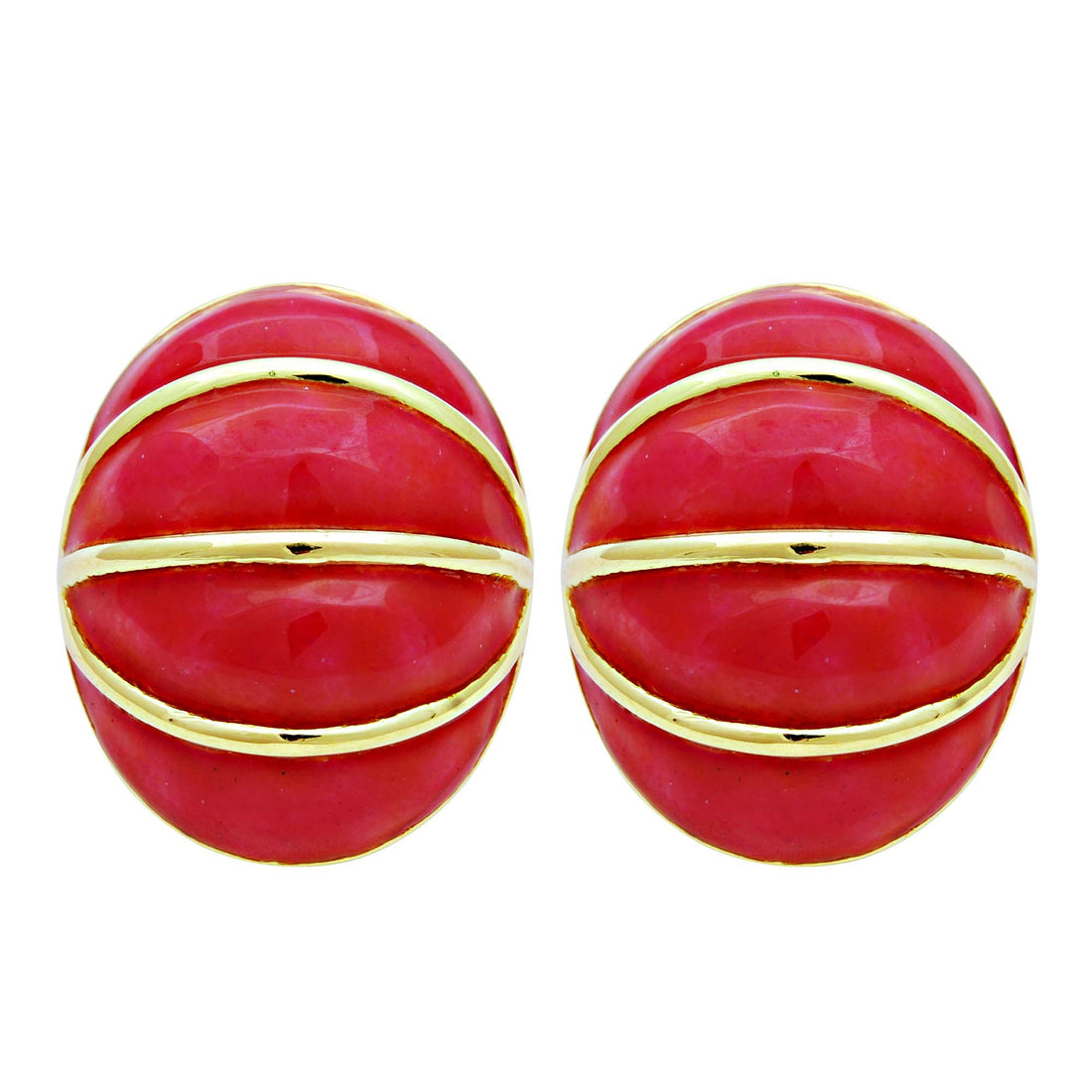 Earrings - Plain Gold (Enamel) | Singhvi Jewels