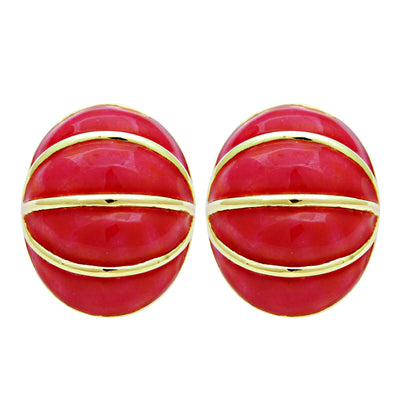 Earrings - Plain Gold (Enamel)