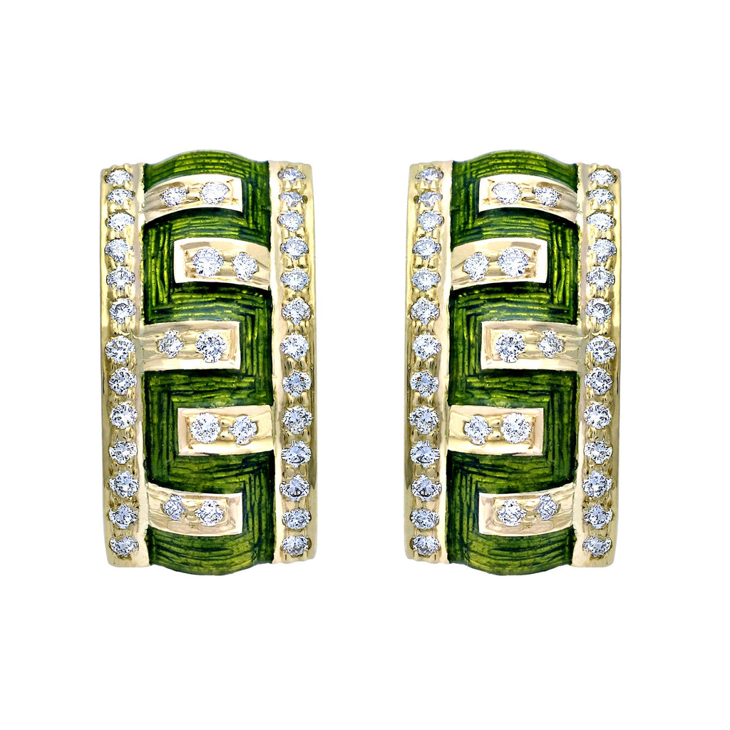 Earrings-Diamond (Enamel)