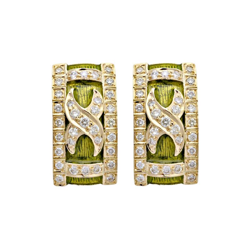 Earrings-Diamond (Enamel)