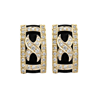 Earrings-Diamond (Enamel)  (2086G)