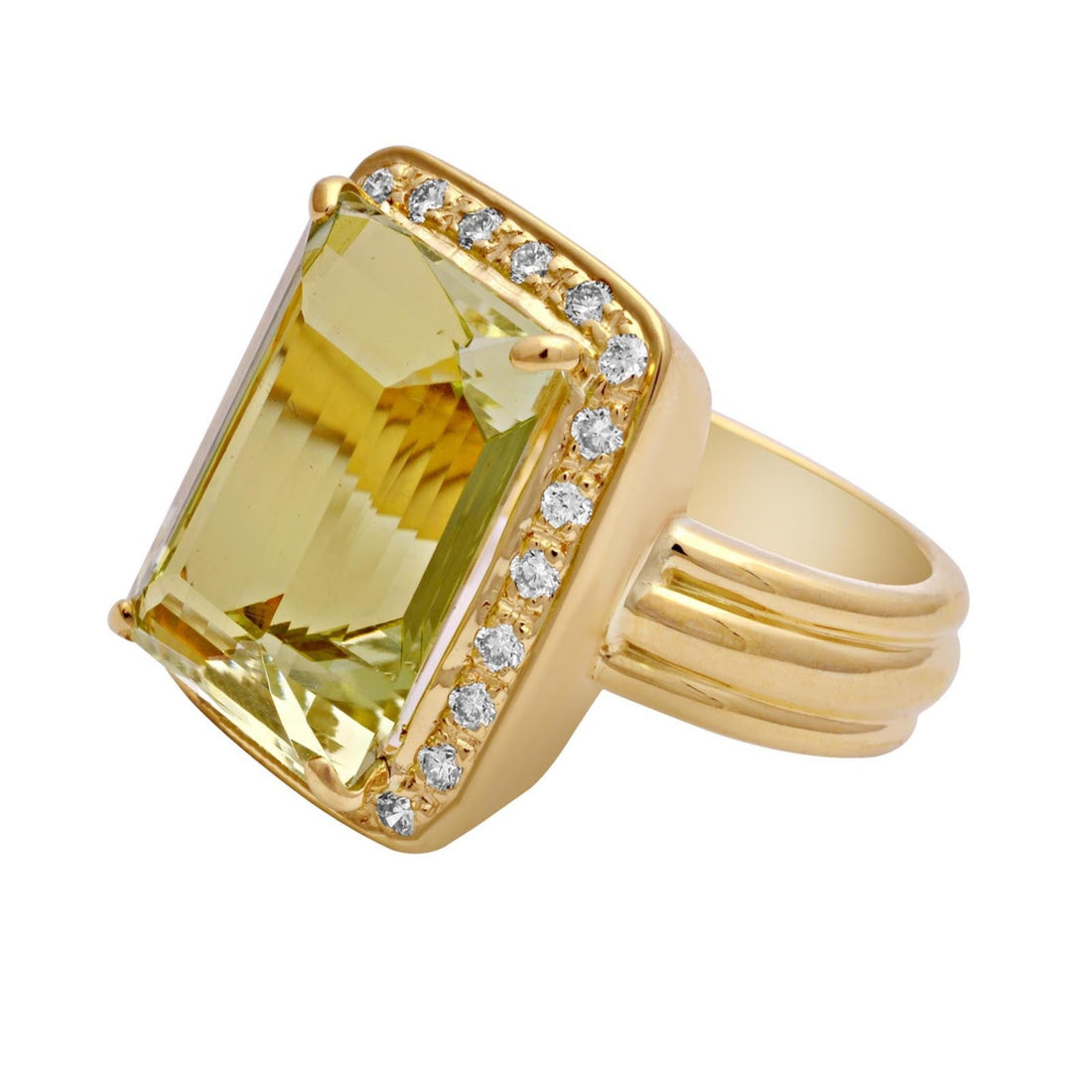 Ring - Beryl and Diamond | Singhvi Jewels