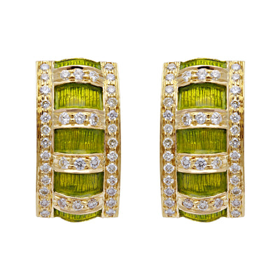 Earrings-Diamond (Enamel)  (2105D)