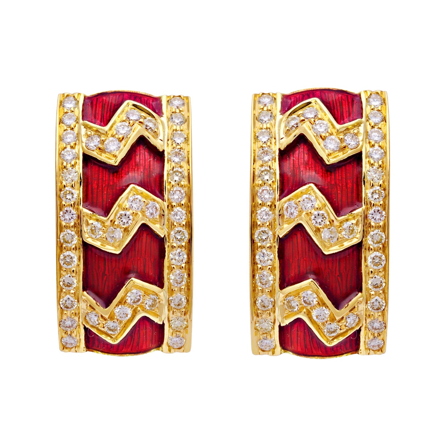 Earrings-Diamond (Enamel) (2106I) | Singhvi Jewels