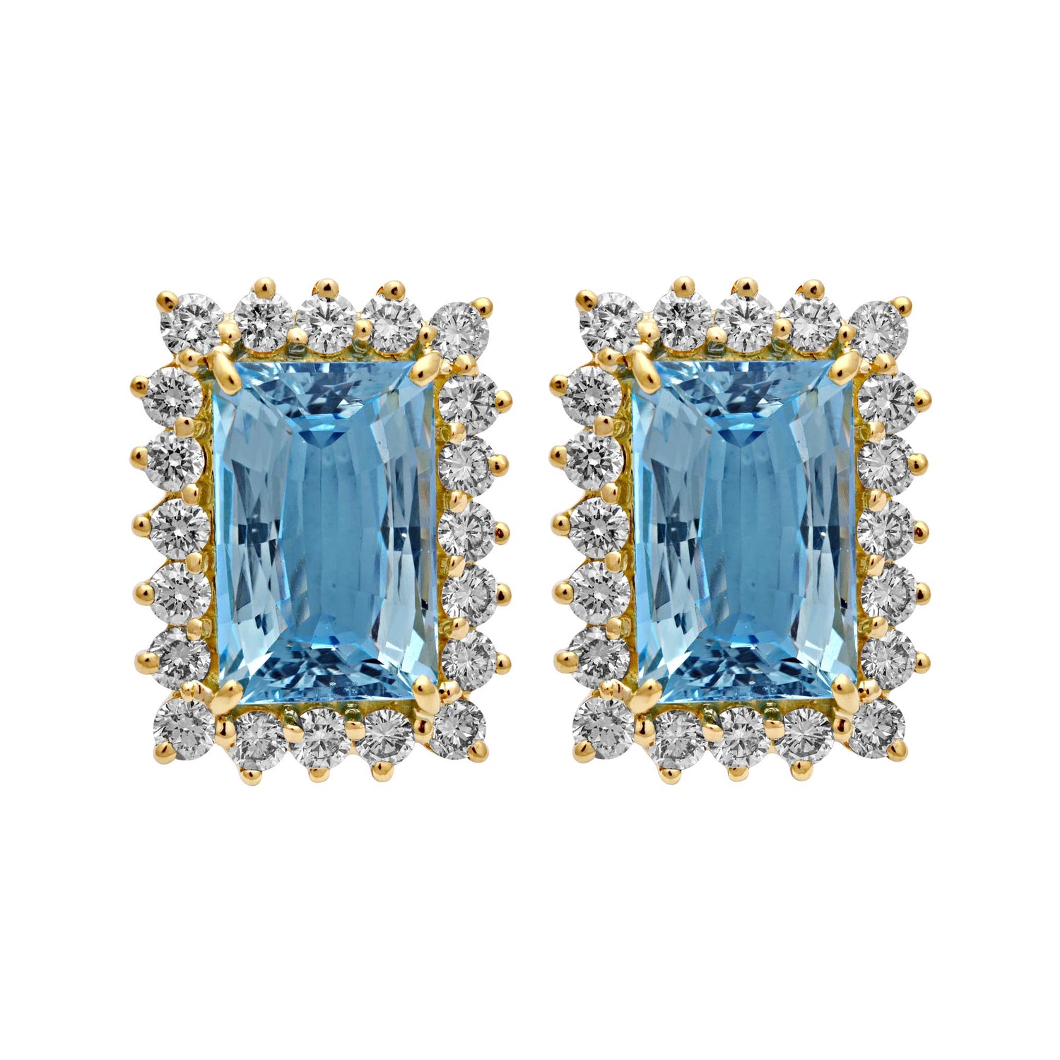 Earrings - Aquamarine and Diamond | Singhvi Jewels