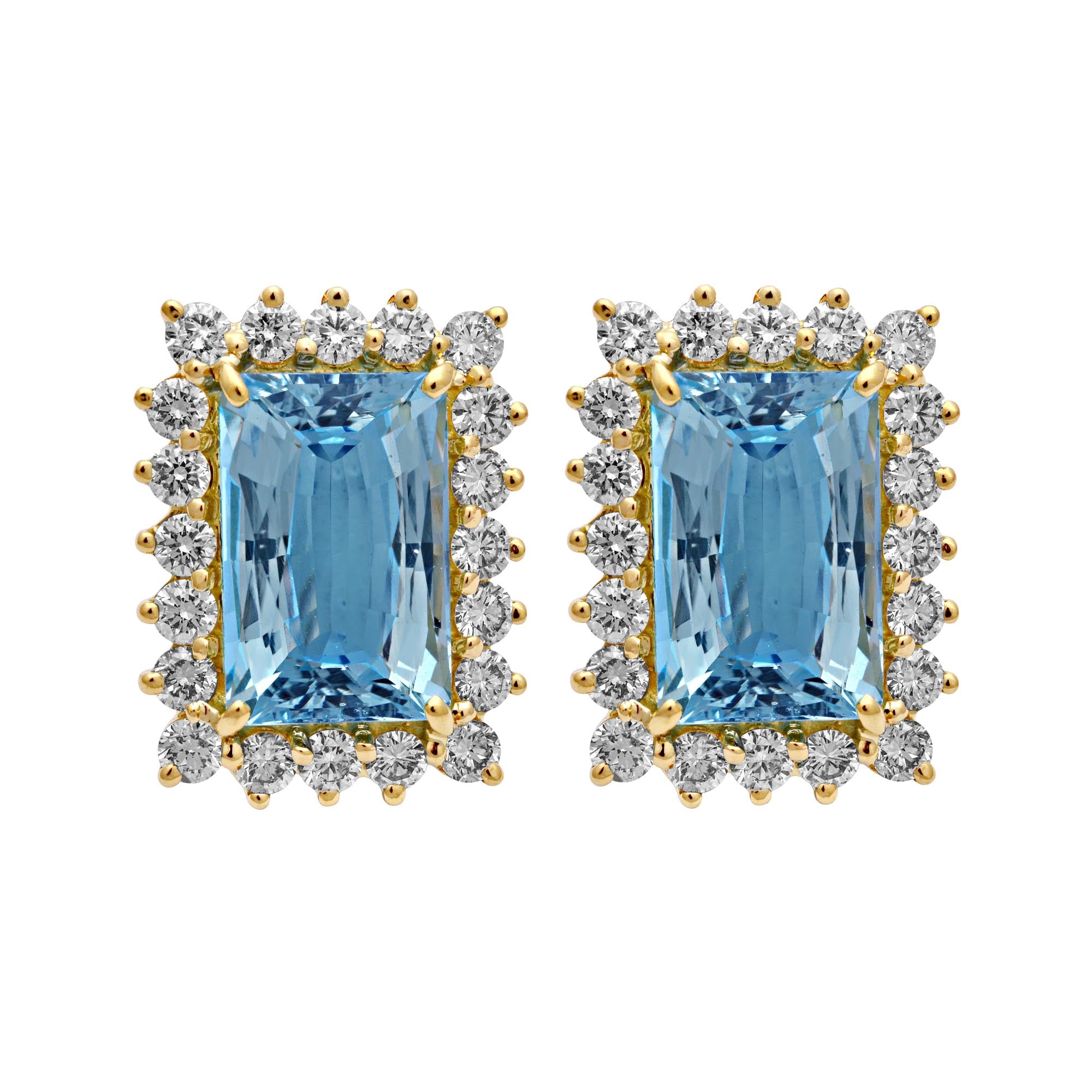 Earrings - Aquamarine and Diamond | Singhvi Jewels