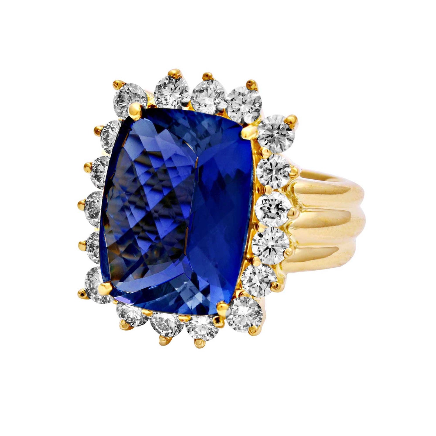 Ring-Iolite and Diamond | Singhvi Jewels