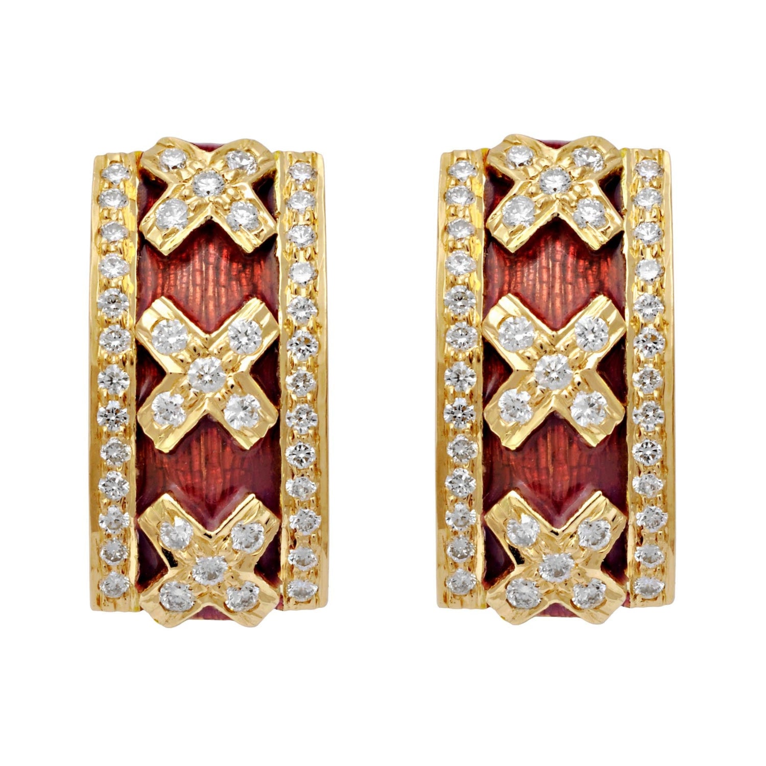 Earrings-Diamond (Enamel) | Singhvi Jewels