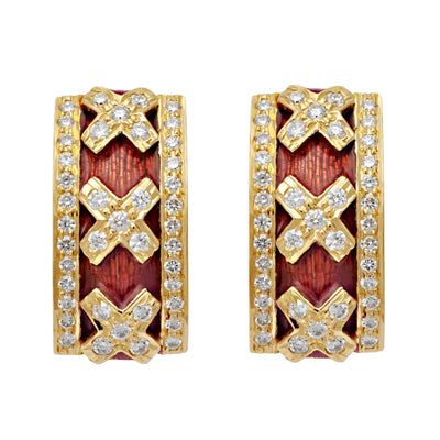 Earrings - Diamond (Enamel)