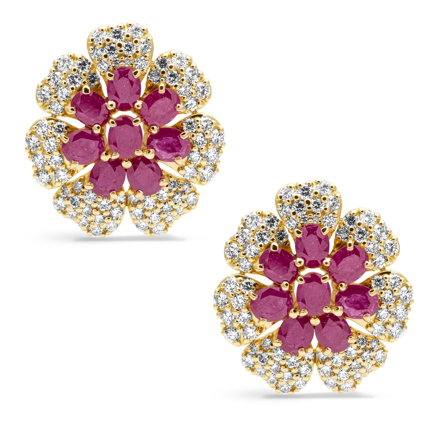 Earrings - Ruby And Diamond | Singhvi Jewels