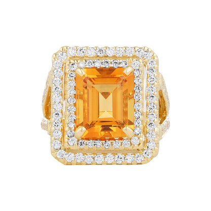 Ring - Citrine and Diamond | Singhvi Jewels
