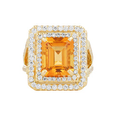 Ring - Citrine and Diamond (2221L)