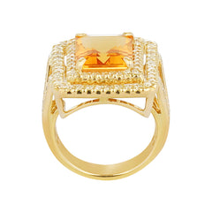 Ring - Citrine and Diamond (2221L)