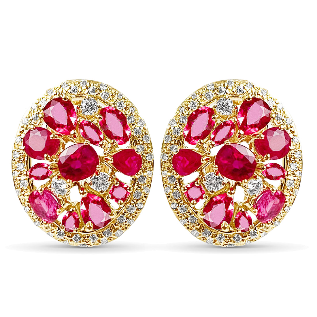 Earrings - Ruby and Diamond | Singhvi Jewels
