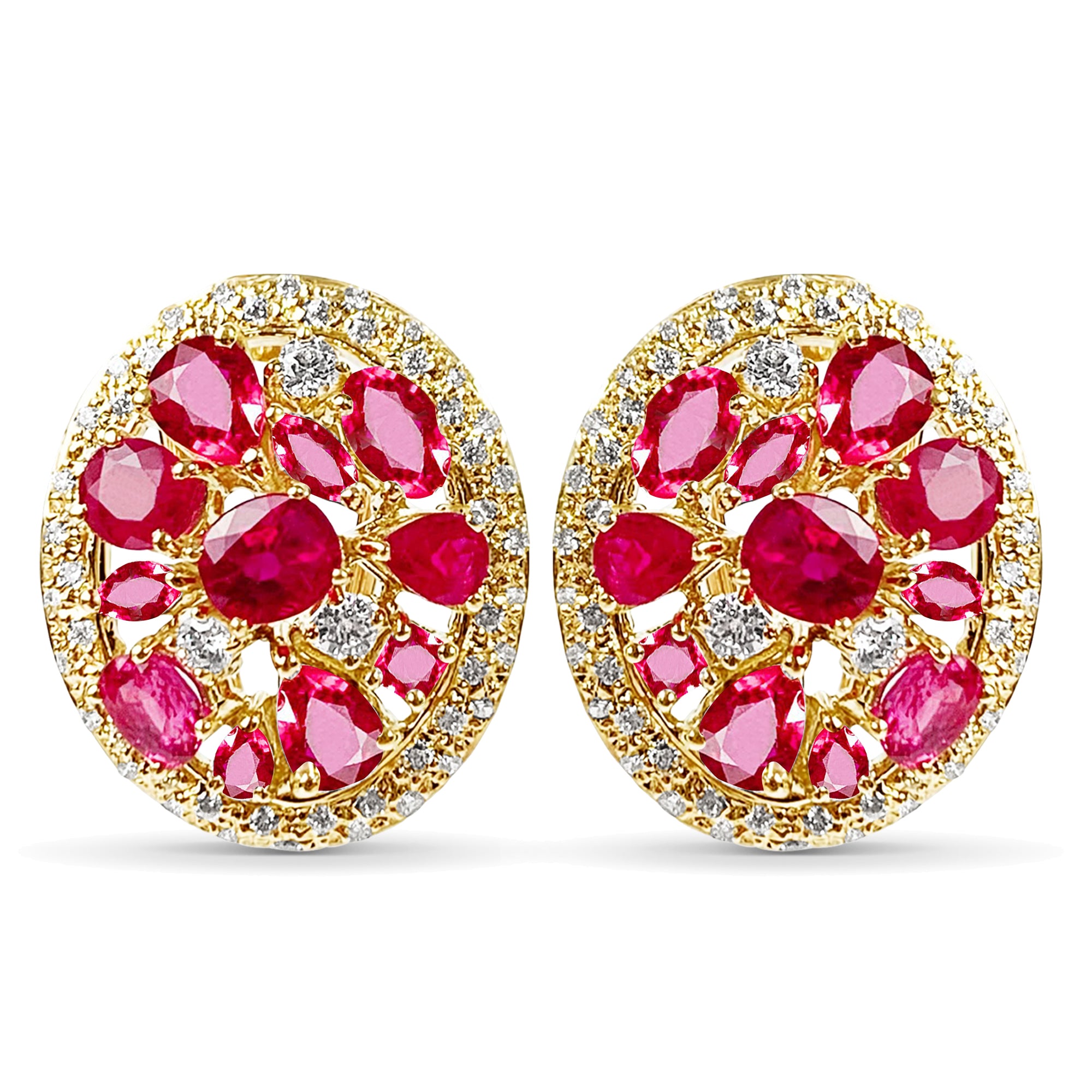Earrings - Ruby and Diamond | Singhvi Jewels