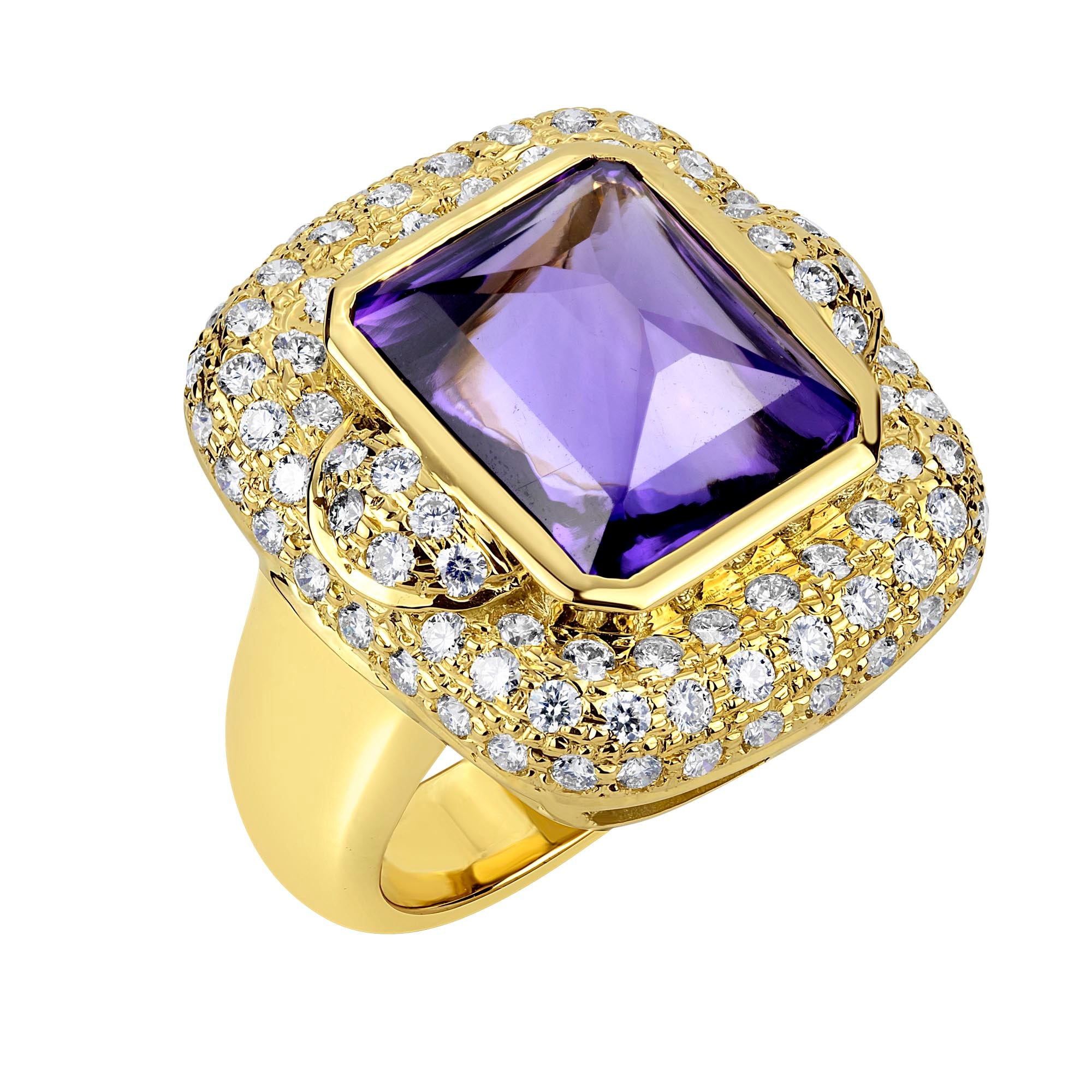 Ring - Amethyst and Diamond | Singhvi Jewels