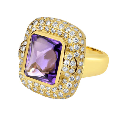 Ring - Amethyst And Diamond