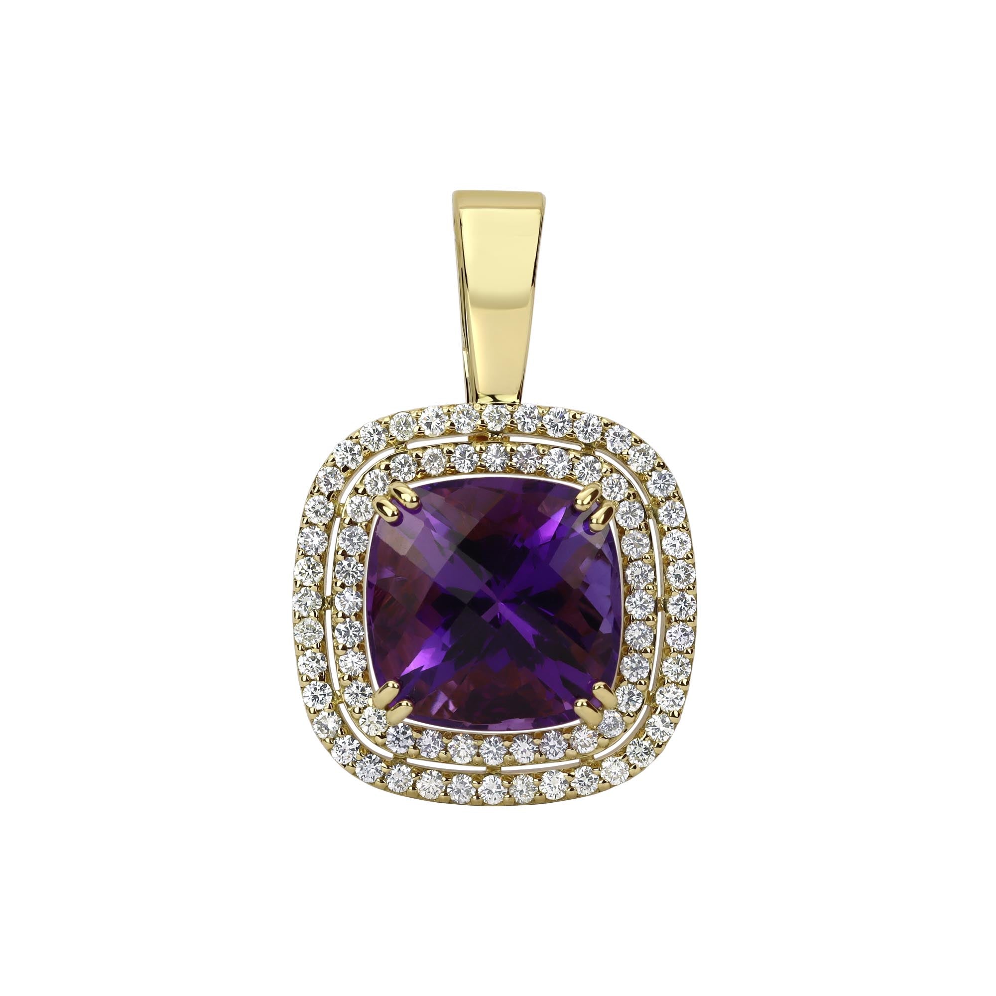 Repair - Pendant - Amethyst &amp; Diamond in 18K Gold (2284C)