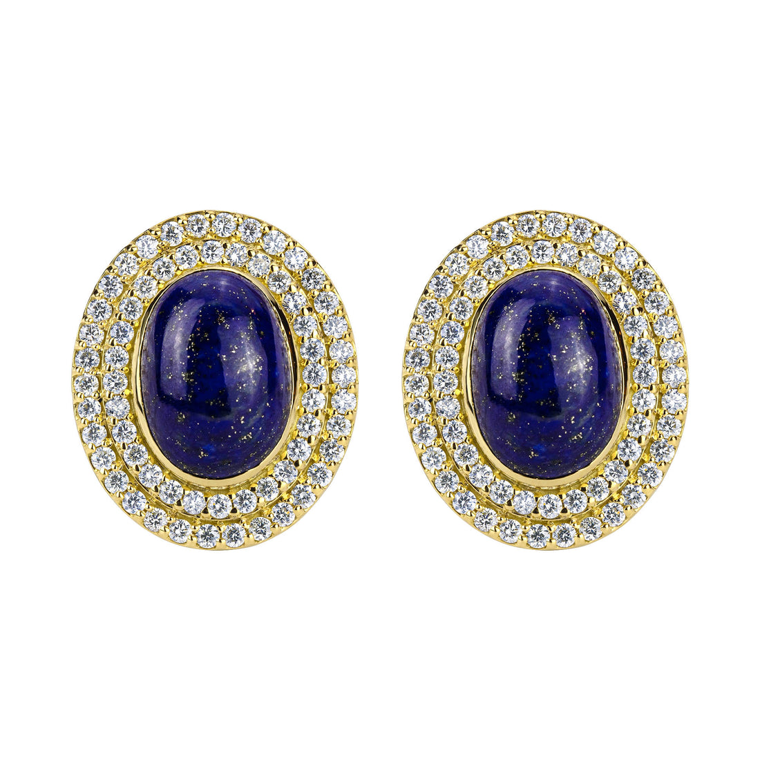 Earrings - Lapis Lazuli and Diamond | Singhvi Jewels