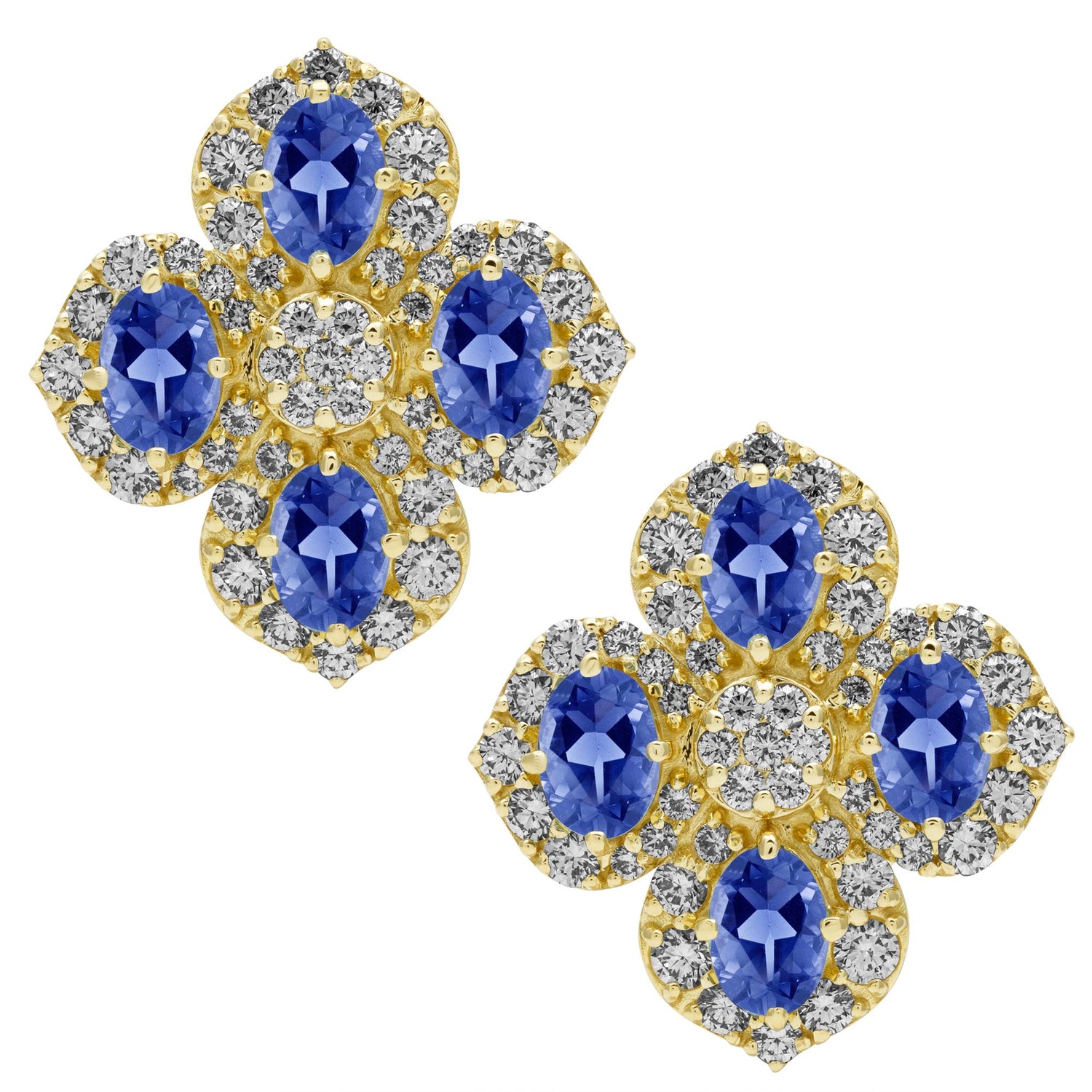 Earrings - Tanzanite And Diamond (2403C) | Singhvi Jewels