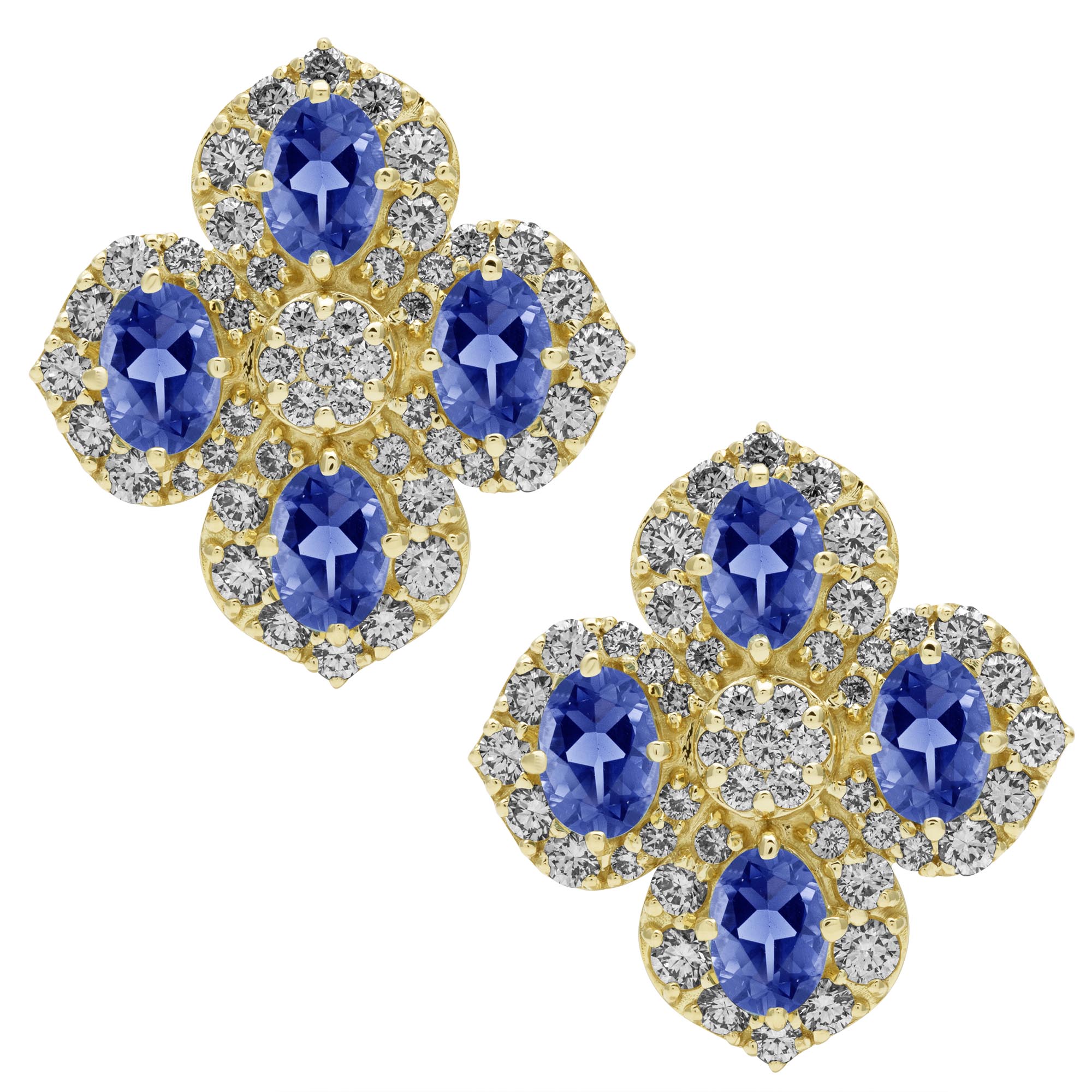 Earrings - Tanzanite And Diamond (2403C) | Singhvi Jewels