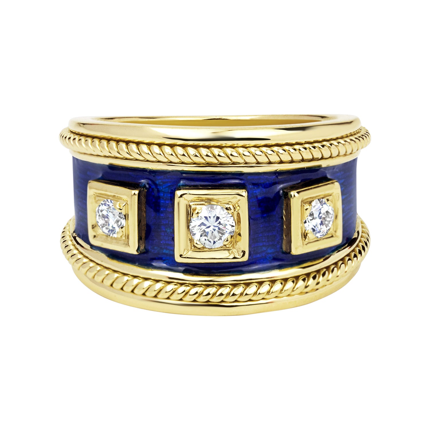 Repair - Ring - Diamond (Enamel) in 18K Gold (2329B) | Singhvi Jewels