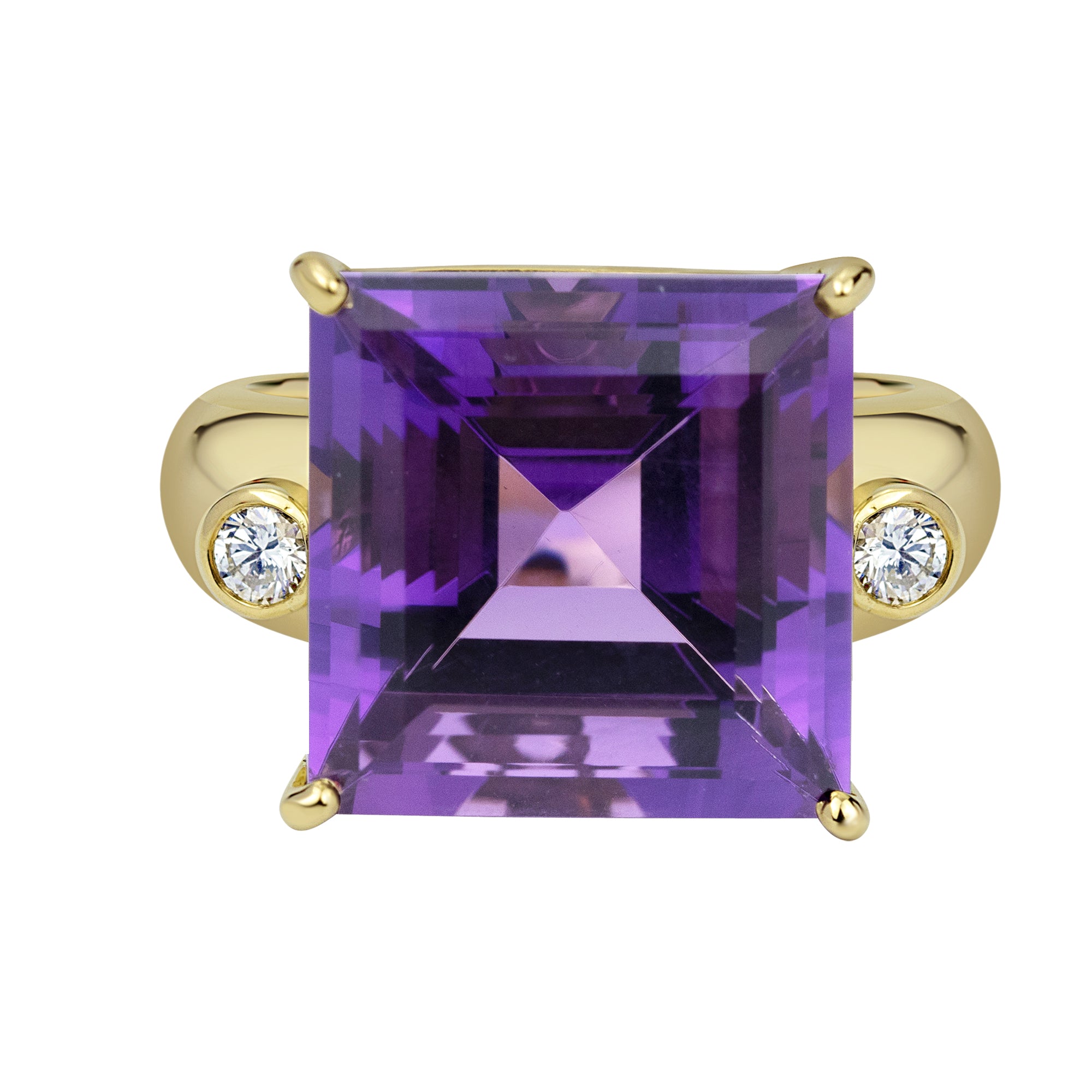 Ring - Amethyst And Diamond (2330C) | Singhvi Jewels