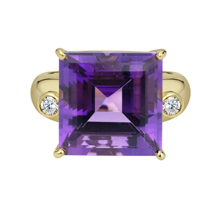 Ring - Amethyst And Diamond (2330C) | Singhvi Jewels