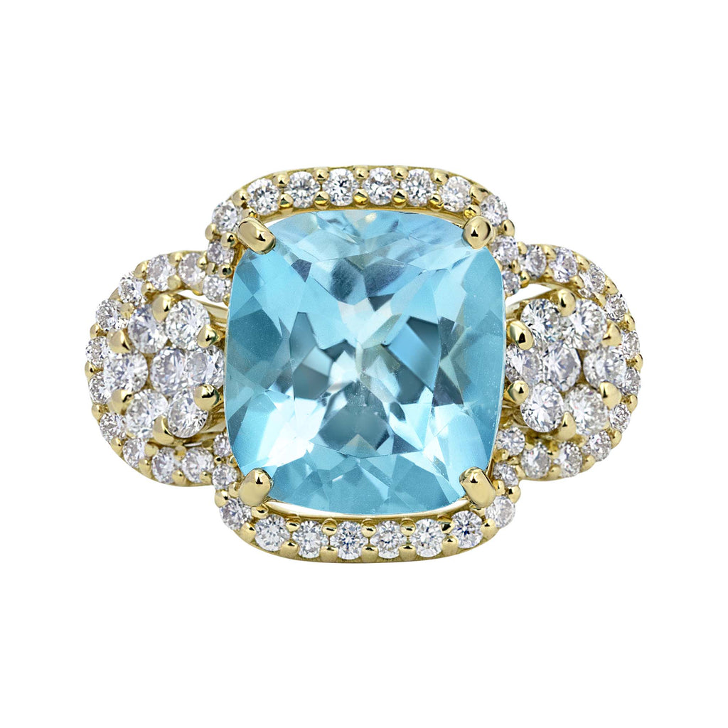 Repair - Ring - Blue Topaz And Diamond (2330E)