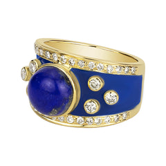 Ring - Lapis Lazuli And Diamond (enamel)