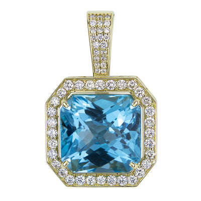 Pendant - Blue Topaz And Diamond (2332F)