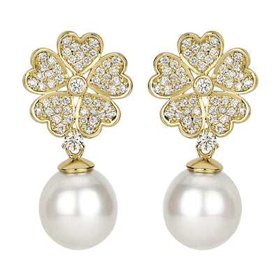 Earrings - South Sea Pearl And Diamond