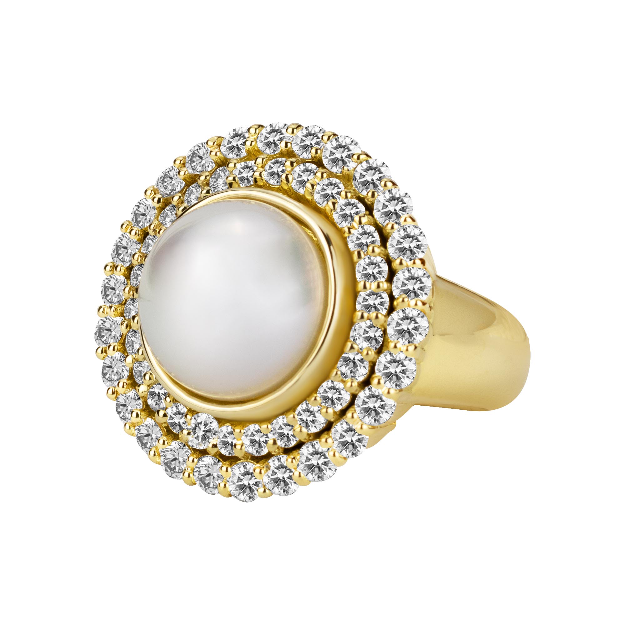 Ring - South Sea Pearl And Diamond (2343A) | Singhvi Jewels