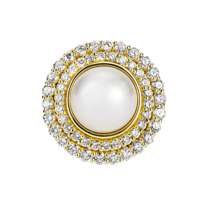 Ring - South Sea Pearl And Diamond (2343A) | Singhvi Jewels