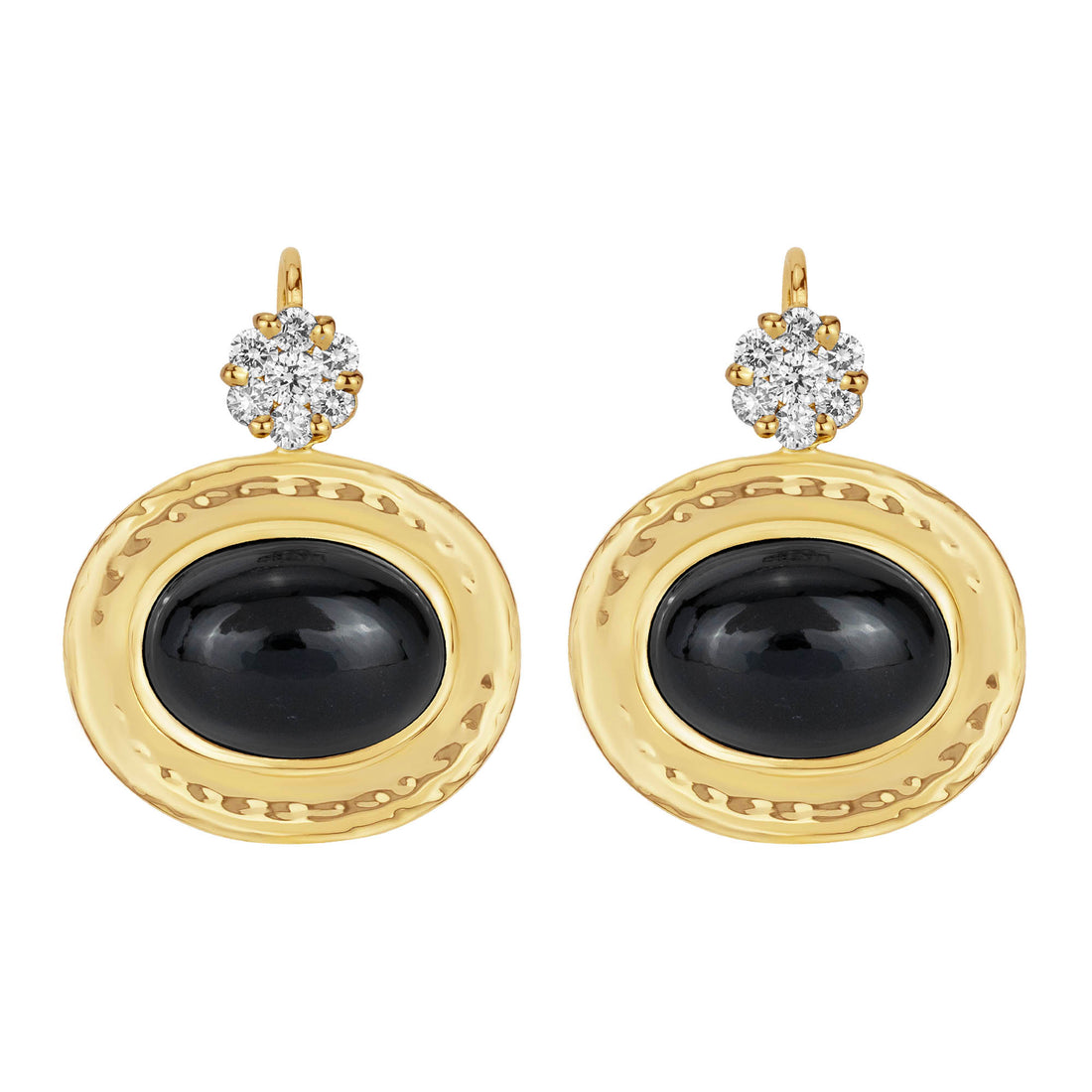 Earrings - Black Onyx and Diamond | Singhvi Jewels