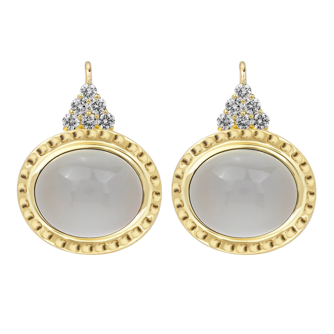 Earrings - Moonstone and Diamond | Singhvi Jewels