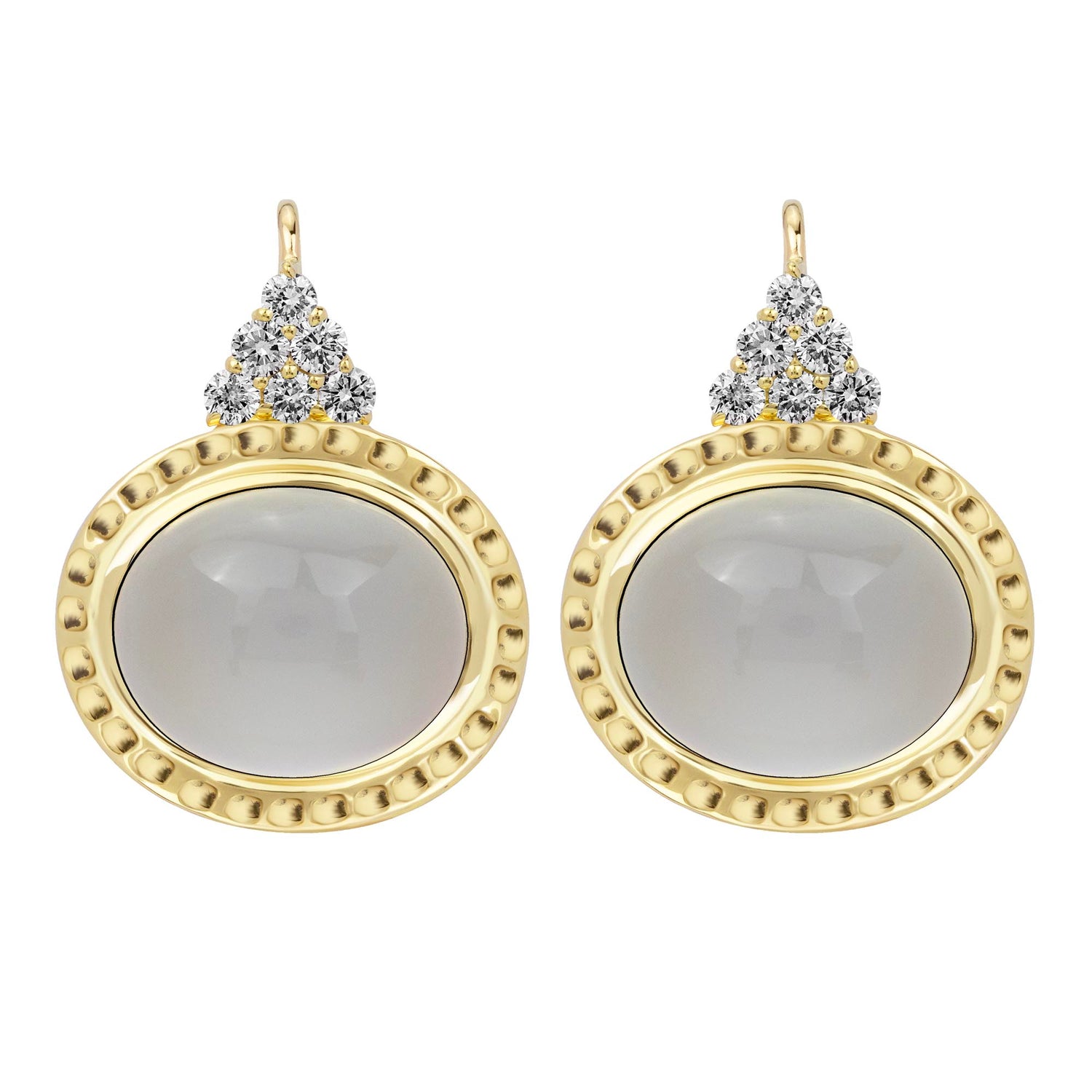 Earrings - Moonstone and Diamond | Singhvi Jewels