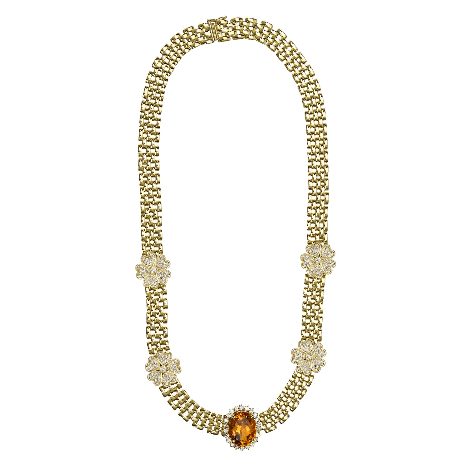 Necklace - Citrine And Diamond (2363A) | Singhvi Jewels