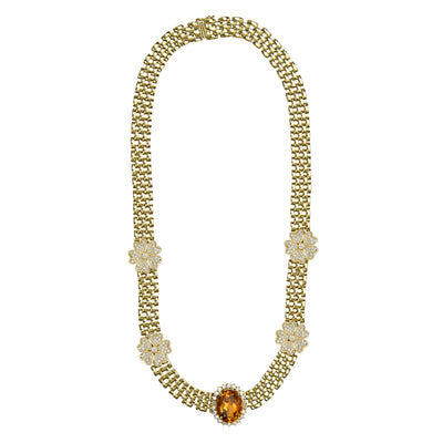 Necklace - Citrine And Diamond (2363A)