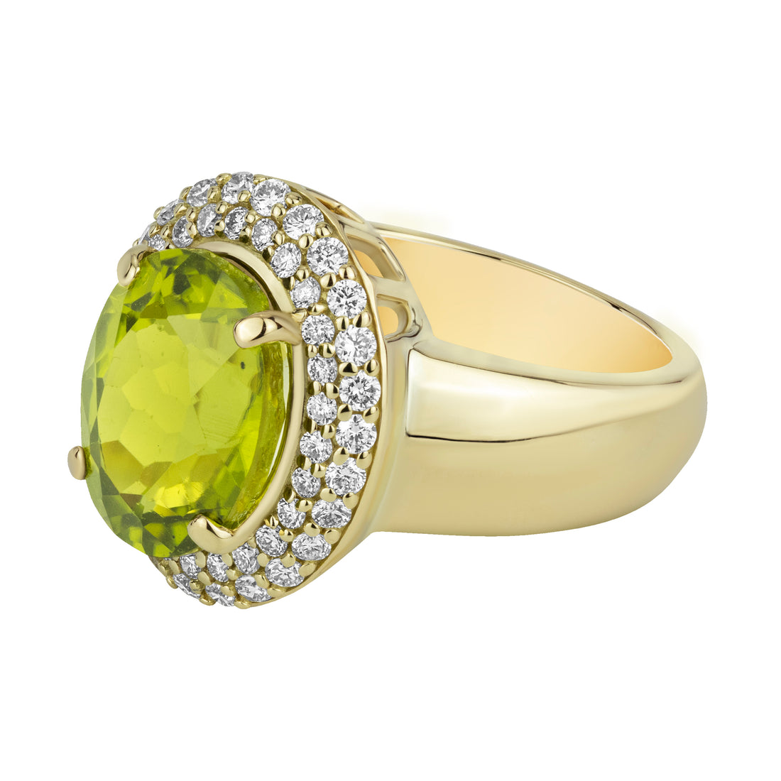 Ring - Peridot and Diamond | Singhvi Jewels