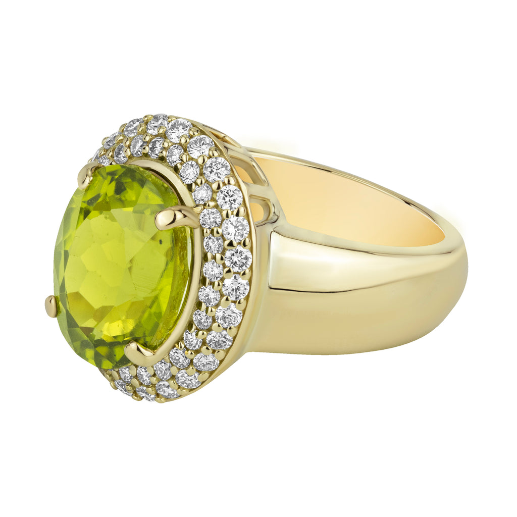 Ring - Peridot And Diamond