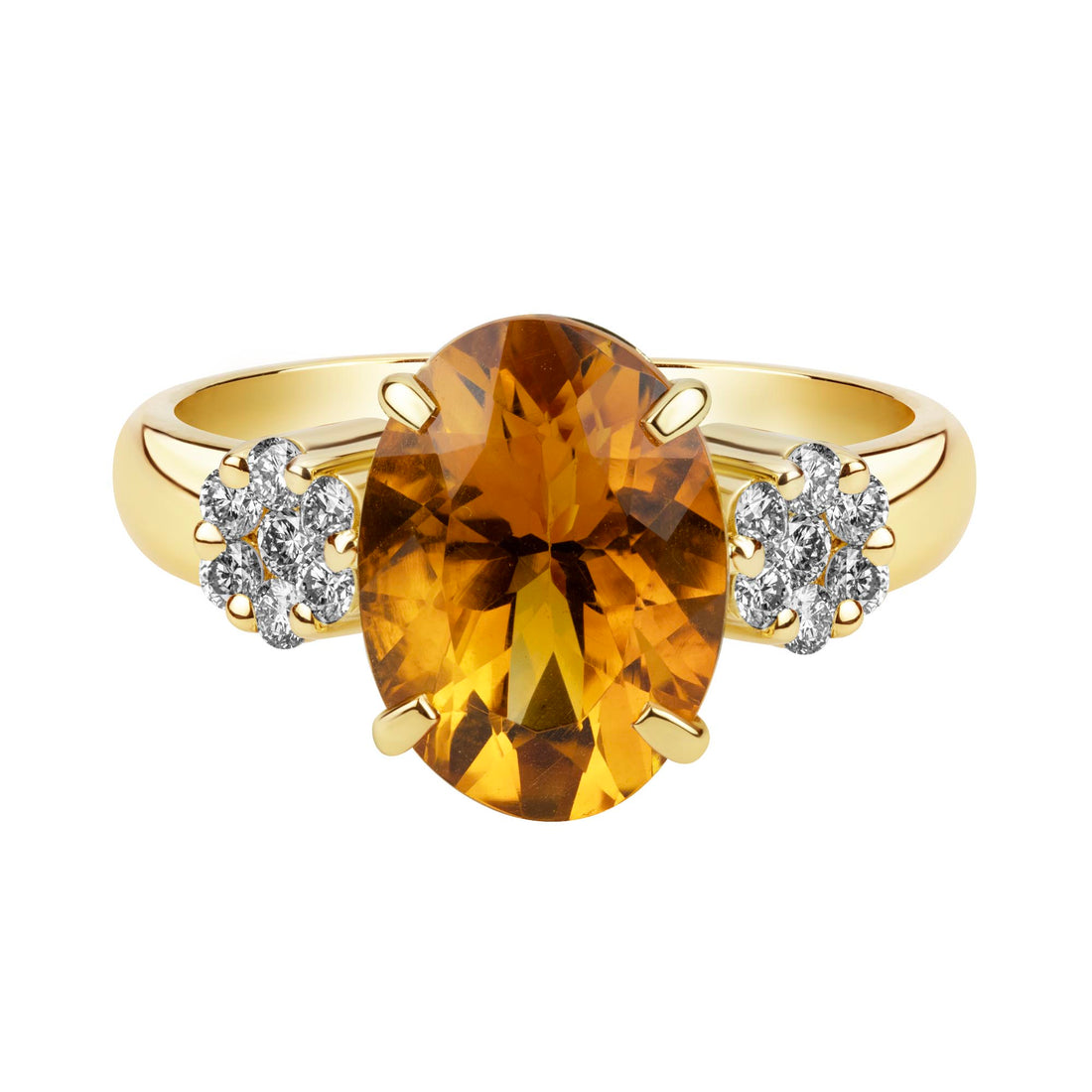 Ring - Citrine and Diamond | Singhvi Jewels