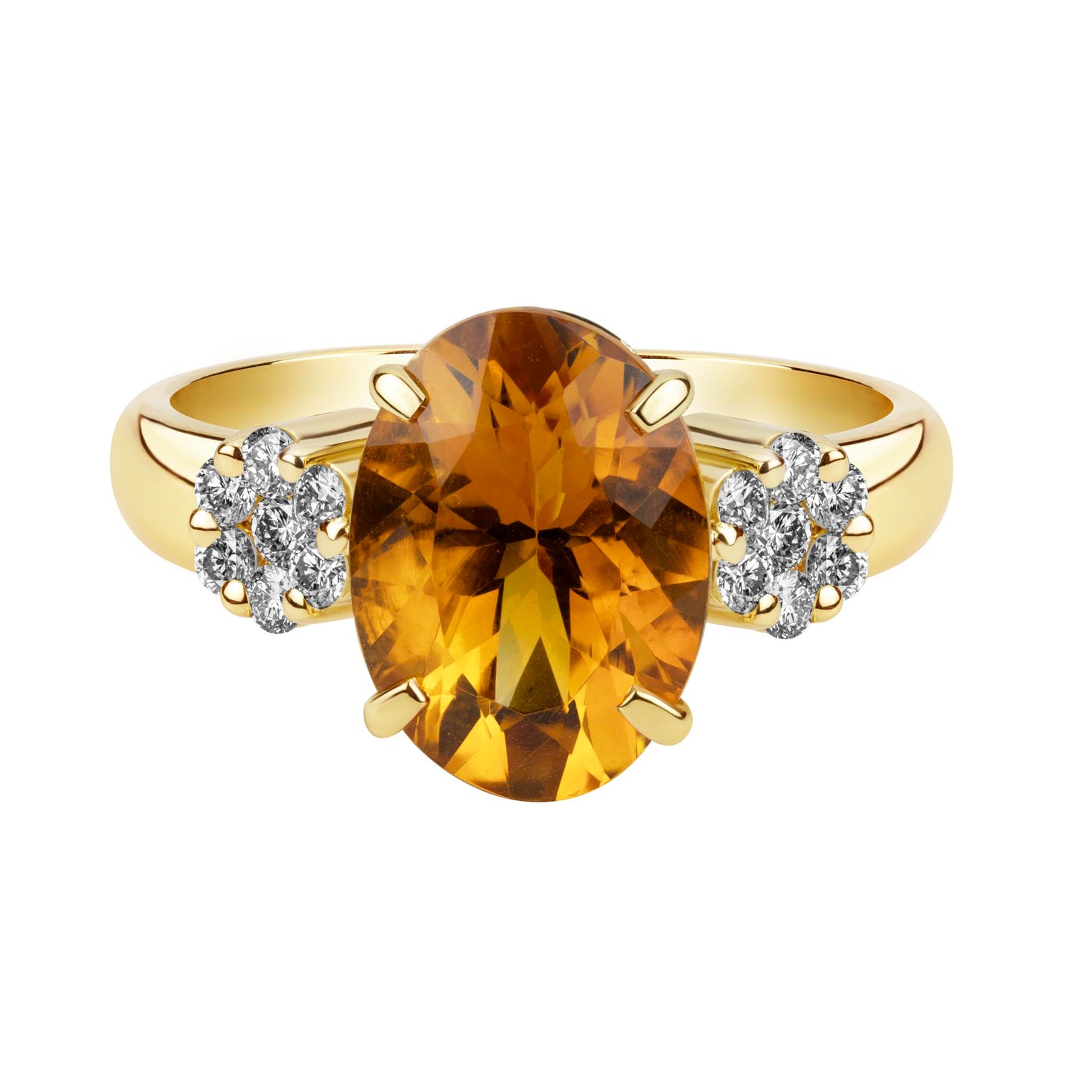 Ring - Citrine and Diamond | Singhvi Jewels